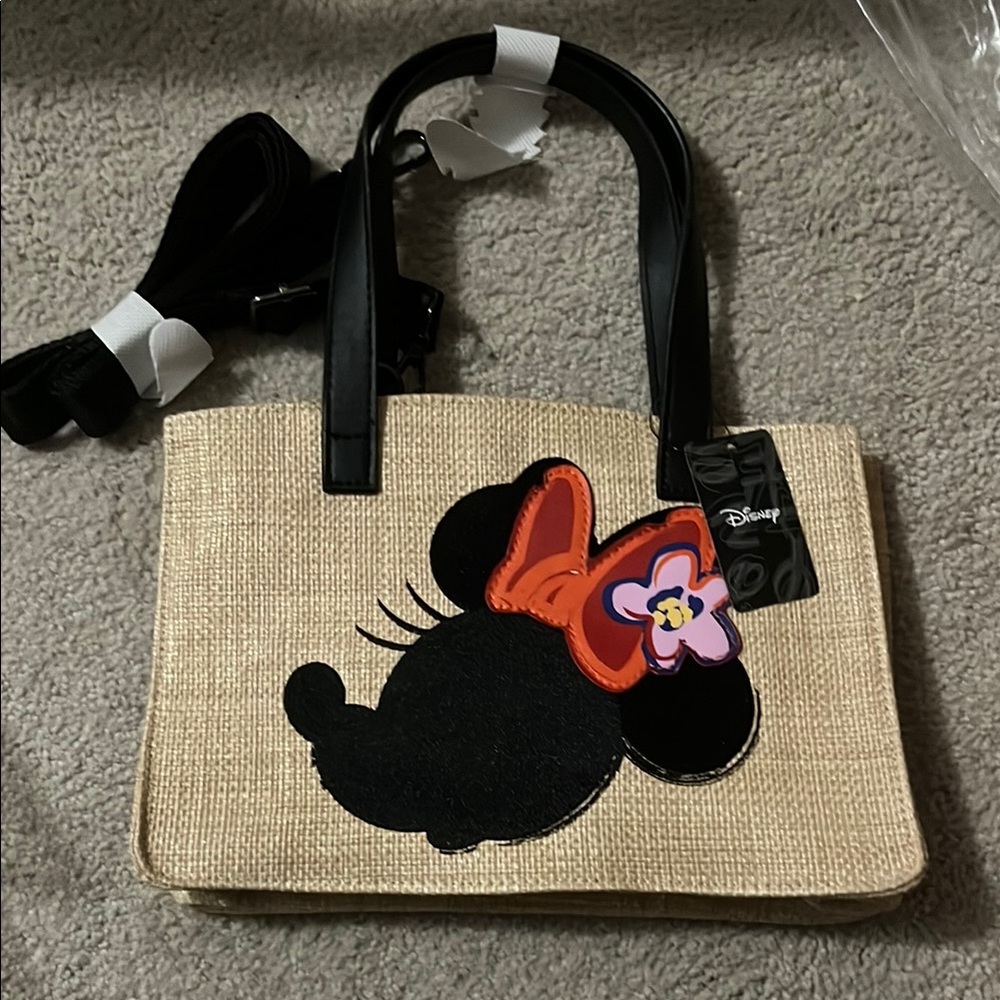 Disney Tan and Black Minnie Mouse Tote